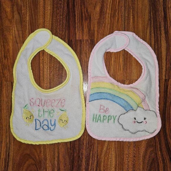 5 For $25 Terry Cloth Set Of 4 Baby Bibs - Picture 3 of 3